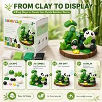 Kit de Arcilla Seca al Aire para Niños, Personalizable al por Mayor, Mini Panda DIY, No Tóxico, 12 Colores, Juguete de Modelado para Niños, OEM
