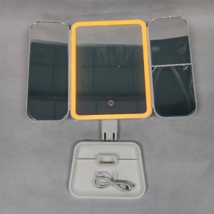 Desk Lamp Three-sided Folding Touch Sensor 180 Degree Rotating <b>Vanity</b> Magnifying Led Foldable Make up Mirror - Product Image 4