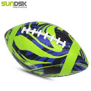 Gift full print rubber ball custom rugby size 9 american football