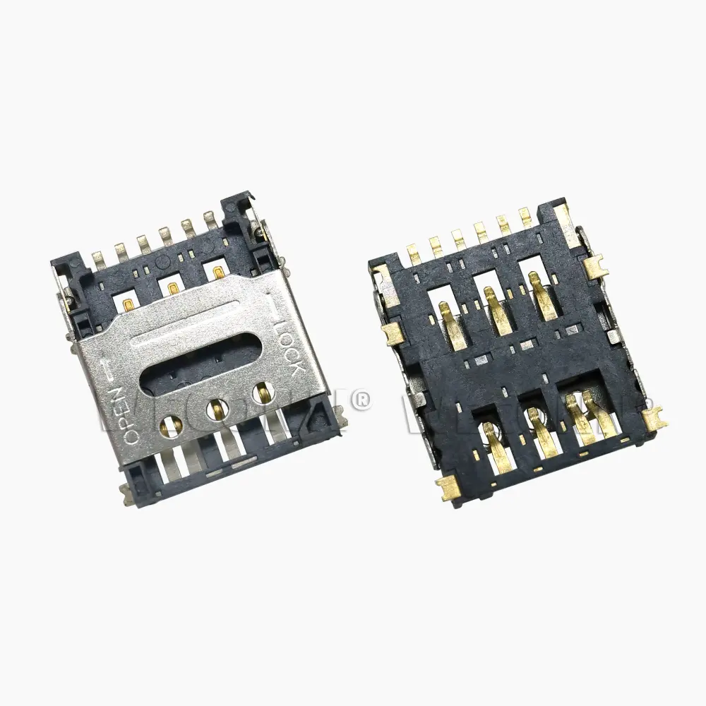 Werkseitiger Direkt verkauf PCB SIM-Karten adapter Sim-Karten halter 7-poliger 1,4-H-Flip-Nano-SIM-Kartenanschluss