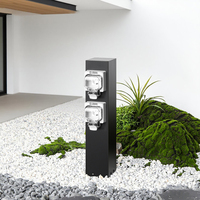 GuaiChong GC6S02000CH Prise de courant extérieure étanche à la poussière et à l'eau IP66 en acier inoxydable 20A/10A à 2 prises