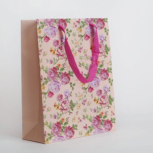Bolsa de <span class=keywords><strong>papel</strong></span> <span class=keywords><strong>Kraft</strong></span> con estampado de patrón Floral, <span class=keywords><strong>para</strong></span> compras, de lujo, <span class=keywords><strong>para</strong></span> cosméticos, Boutique, bolsas de regalo de <span class=keywords><strong>papel</strong></span> grueso, precio al por mayor - Product Image 5