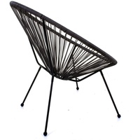 Chaise de jardin moderne en rotin, légère, avec structure en acier durable, pour l'école, le parc, la cuisine