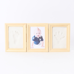 Cadre photo commémoratif en bois pour empreintes de mains et de pieds de bébé, pour la cérémonie de <span class=keywords><strong>naissance</strong></span> et la célébration des cent jours du nouveau-né - Product Image 5