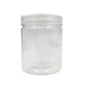 NH H Matt Frosted Cosmetic PET Packaging Jar Body Plastic Cream Jar With Screw Alu Lids