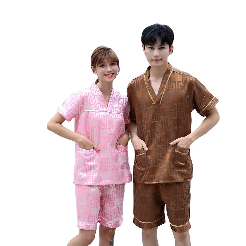 Wholesale foot bath sweat steaming uniforms Large size adult pajamas sauna suit