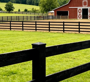 Cerca para Caballos de 3 Rieles Fácil de Montar, de PVC Vinilo Ecológico con Modelado 3D para Rancho o Corral, 4.5 pies de Altura, Blanca - Product Image 2