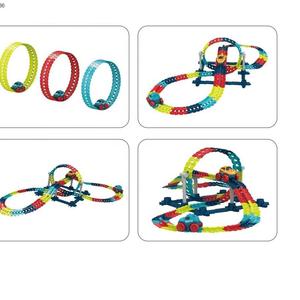 รางพลาสติกสำหรับ<span class=keywords><strong>รถ</strong></span><span class=keywords><strong>แข่ง</strong></span>ของเล่นสำหรับเด็กแบตเตอรี่ลิเธียมประกอบ DIY เพื่อการศึกษารางไฟ<span class=keywords><strong>รถ</strong></span>ไฟฟ้าแบบยืดหยุ่น - Product Image 5