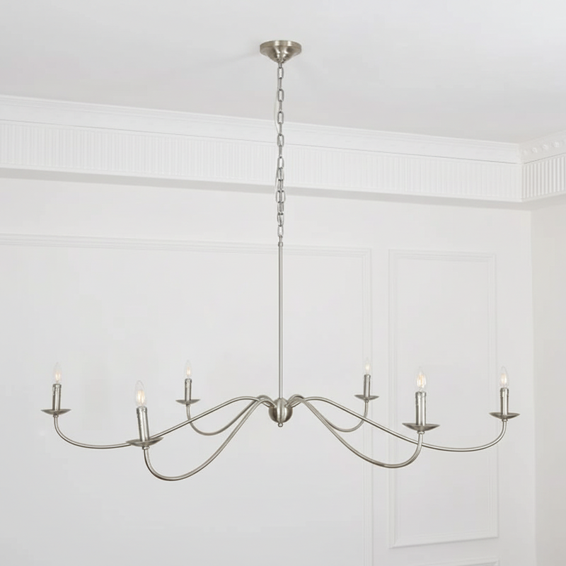 6 heads Polished Nickel