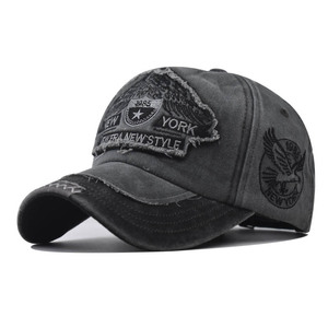 Casquettes de baseball unisexe pour l'extérieur, style printemps-automne, à <span class=keywords><strong>5</strong></span> panneaux, avec lettres brodées pentagramme, effet <span class=keywords><strong>d</strong></span>élavé et usé - Product Image 6