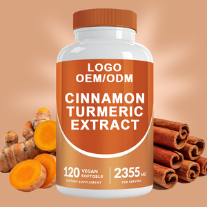 Complément alimentaire à base <span class=keywords><strong>de</strong></span> plantes pour la santé du sucre dans le <span class=keywords><strong>sang</strong></span>, antioxydant pour adultes, soutenu par l'OEM/ODM, extrait <span class=keywords><strong>de</strong></span> cannelle <span class=keywords><strong>de</strong></span> Ceylan biologique, curcuma, capsules molles - Product Image 1