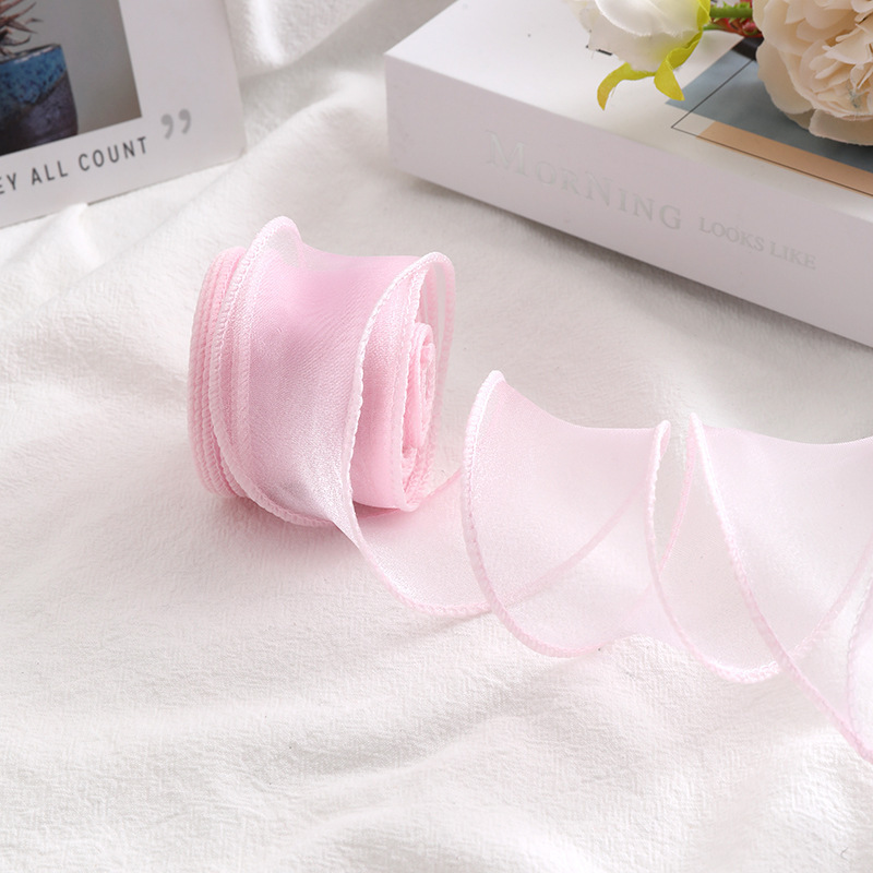 Rose clair doux * 6 cm * 10 yards - ensaché