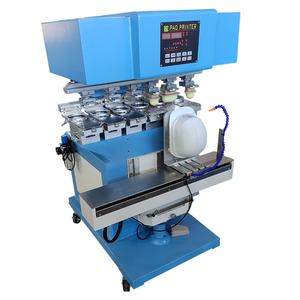 High-Accurate Hot Selling LC Pneumatic 6-Color Automatic <b>Pad</b> <b>Printer</b> New Condition Shuttle Closed Cup Helmet Toys Use USB - Product Image 5