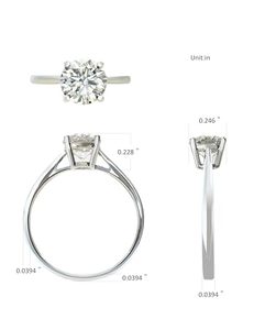แหวนหมั้นเพชรเลี้ยงในห้องปฏิบัติการ SGARIT ขนาด 1-3 กะรัต ทองคำขาว 14K รับรองโดย IGI ทรงกลม D-E VS แหวนแต่งงานสำหรับผู้หญิง - Product Image 2