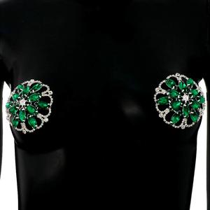 MOGlovers Adhésif Réutilisable Sexy Femmes Filles Cristal Clignotant Sexy Beauté Couvre-seins Couvre-mamelons Amovibles - Product Image 3