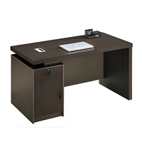 Escritorio de Oficina Moderno de Madera para Computadora, Secretaria, Gerente, Ejecutivo, de Lujo, con Cajones, Muebles Personalizables