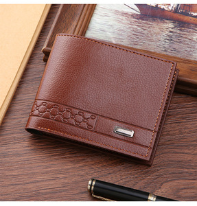 Herren ultradünne Lederbrieftasche große Kapazität Visitenkartenbeutel Jugend multifunktional wasserdicht neu Großhandel kurz - Product Image 3