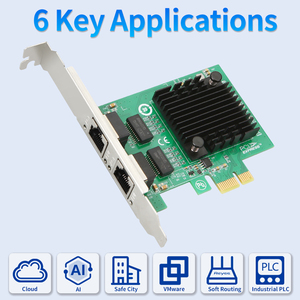 Tarjeta de Red Interna Gigabit PCIe X1 de Doble Puerto 82571EB, Adaptador Ethernet para Servidor, NIC en Stock, Modelo PI71R21 82571 Net - Product Image 5