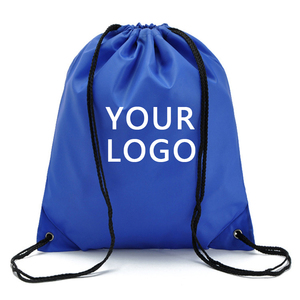 Wholesale Custom logo Sports Sack Style Large Portable Travel Hanging Shoes Polyester Backpack Nylon Drawstring Bag