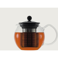 Théières en verre résistant à la chaleur domestique Offre Spéciale théières en verre borosilicaté transparent avec couvercle et passoire en plastique