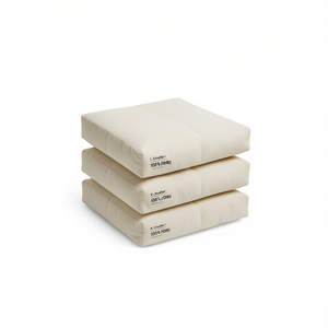 Cuscini per Sedie da Esterno in Tessuto Oxford Crema, Quadrati, Resistenti all'Acqua, Rimovibili e Lavabili, 100% Fibra di Poliestere, Per Tutte le Stagioni - Product Image 1