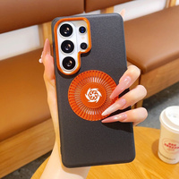 Casing Ponsel Anti Jatuh Magnetik Kuat Model Terbaru untuk Samsung S26 S25 Ultra S24 Plus dengan Disipasi Panas Grafena dan Lapisan Kulit PU
