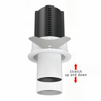 Plafonnier LED encastré orientable anti-éblouissement IP44 10W COB à intensité variable