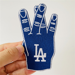 LA Los Angeles Sport <span class=keywords><strong>Logo</strong></span> ricamo Patch ferro su vestiti da cucire Applique da Baseball - Product Image 4