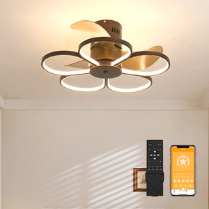 Hiện Đại Hoa Thiết Kế DC Động Cơ Kim Loại LED Quạt Trần Ánh Sáng 6-Tốc Độ Thay Đổi Độ Sáng Điều Khiển Từ Xa Có Thể Điều Chỉnh Cho Phòng Ngủ Ứng Dụng - Product Image 1
