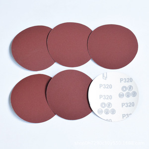Disque de ponçage floqué personnalisé de 5 pouces avec dos adhésif, tampon de polissage rouge pour métaux - Product Image 3