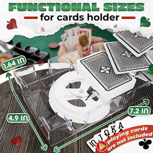 Porta Cartas Acrílico de Doble Cubierta Burius, Giratorio 360 Grados, para Accesorios de Póker y Casino, Cartas de Juego - Product Image 3