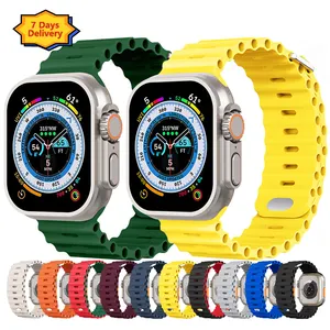 Новинка, оптовая продажа, умный спортивный резиновый ремешок для часов, ультра 8 7, 49 мм, 41 мм, силиконовый ремешок для часов Apple Watch