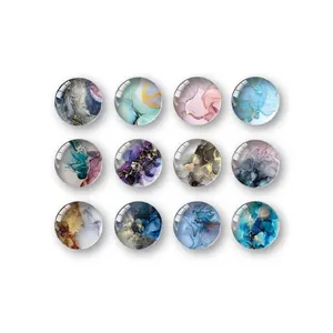 Fine Workmanship Whiteboard Magnetic Buckle Wholesale Crystal Glass Magnets Dome Fridge Magnet