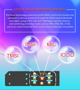 Tarjeta de Desbloqueo Rsim 18 para iPhone Serie 14 Versión 5G con Sistema IOS 16 Hecha de Plástico, 2, 2, 1, 2, 2, 2 - Product Image 4