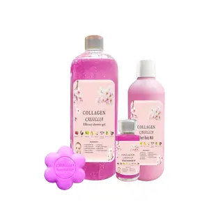 Kit de produtos para banho e cuidados com o corpo, conjunto de presente para banho e spa de férias, gel de banho branqueador, loção corporal, kit de sabonete para presente