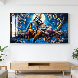Peinture murale islamique personnalisée de luxe en gros, impression HD, décoration murale pour salon, art <span class=keywords><strong>mural</strong></span> en porcelaine de cristal - Product Image 2
