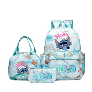 Conjunto de mochila de estudiante de poliéster de alta calidad personalizable con imagen de dibujos animados para estuche de lápices y uso de bolsa de almuerzo para niños - Product Image 4