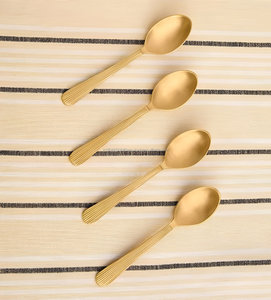 Premium Matte Metal Tea Spoon Set <b>Small</b> Size <b>Table</b> Spoon Set for Home Restaurant Hotel Wedding Party Use - Product Image 4