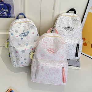กระเป๋าเป้สะพายหลังสำหรับเด็กผู้หญิง Jingpinbag ขนาด 18 นิ้ว น้ำหนักเบา สำหรับการศึกษาในโรงเรียน ความจุขนาดใหญ่ สีพื้น พร้อมช่องซิปด้านใน - Product Image 4