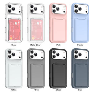 Étui de téléphone portable antichoc intégral pour iPhone 12 Pro Max 13 Pro Max 15 Pro 14 Plus Air avec porte-cartes intégré et protection - Product Image 5