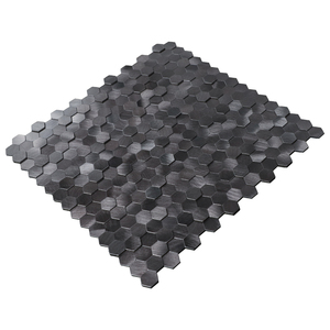 Tốt nhất người bán tự dính 3D mini hình lục giác nhôm kim loại Gạch Mosaic cho nhà bếp TV nền - Product Image 2