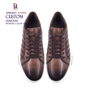 Dreamy Strark Custom <b>Sneaker</b> Fashion Hot Selling Men's Casual Shoes Genuine <b>Leather</b> <b>Sneakers</b> Lace-up Shoe for Men Office Party - Product Image 5