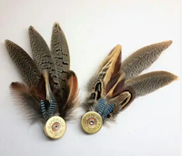 Épingle de chapeau personnalisée avec garniture en plumes de guêpe pour artisanat DIY, chapeau de cowboy, chapeau Fedora, accessoire de coiffure pour homme