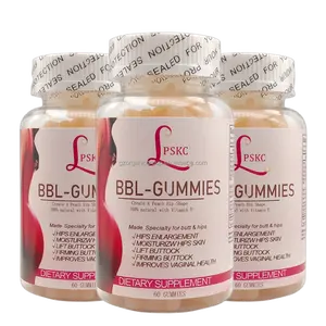 Popular Products 2023 Natual Maca Root Butt firming BBL-Gummies For Butt Hips Enlargement BBL Booster Gummies