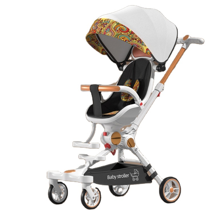 Baby Stroller 4 Wheel Reversible Lightweight