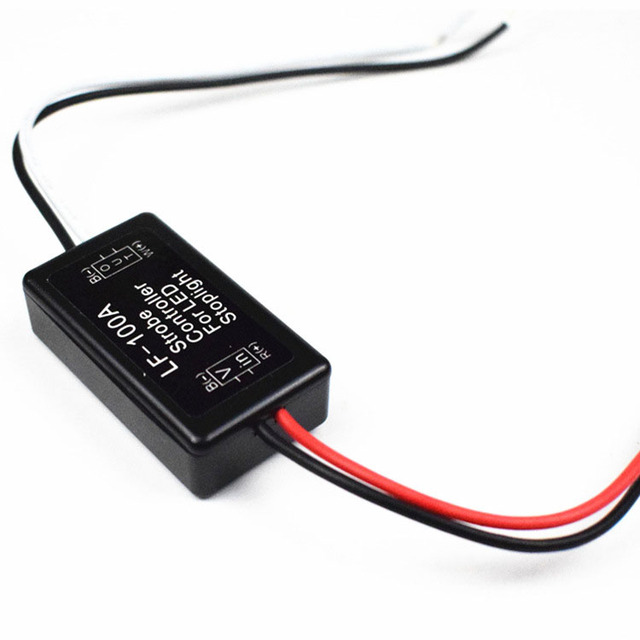 LF-100A Flash Strobe Controller Flasher Module for Car LED Brake Stop Light Lamp 9--16V Waterproof Short Circuit Protection