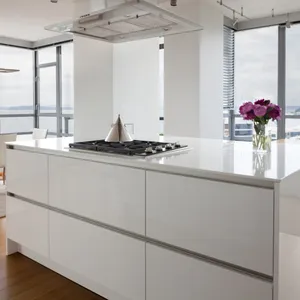 2024品质白色现代橱柜定制设计实木厨房漆器厨房