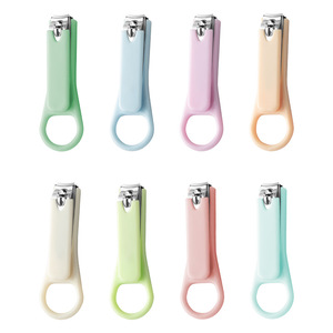 Coupe-ongles colorés macaron mignons, 10 mm, en acier inoxydable, anti-éclaboussures, pour bébés et adultes, usage domestique - Product Image 5