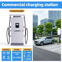 Nouvelle borne de recharge rapide DC Langrun DCP-80-600KW 120kW à refroidissement liquide, indice de protection IP54, pour le développement d'infrastructures publiques commerciales