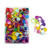 Cross-Border 120 pcs/Box Mixte Coloré Tricoté Marqueurs Crochet Clips En Plastique Marqueur Boucle Position Aiguille Petites Épingles À Coudre